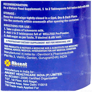 Welltoo Pro Protein Vanilla Flavour Powder 500 GM